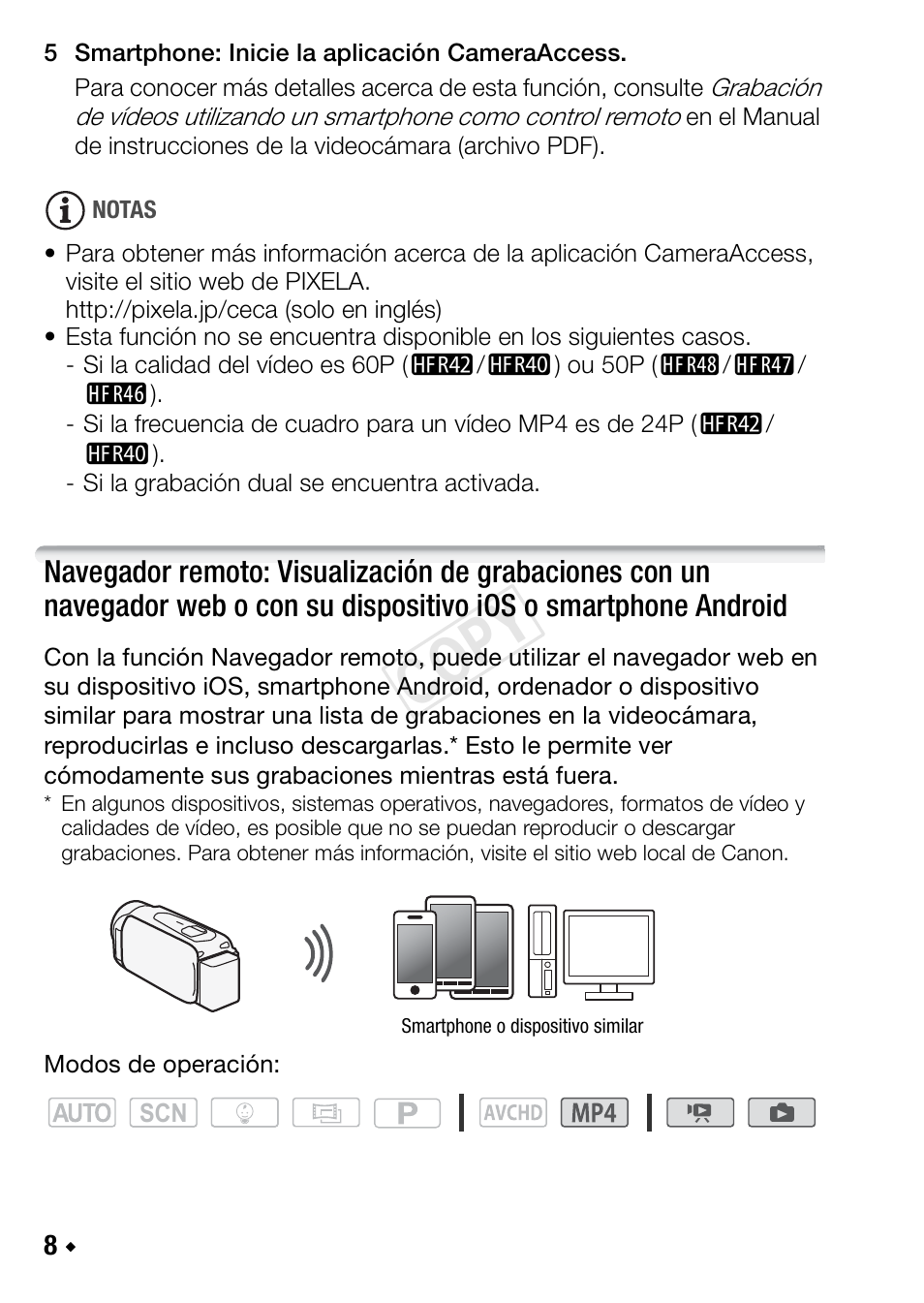 Cop y | Canon LEGRIA HF R48 User Manual | Page 82 / 116