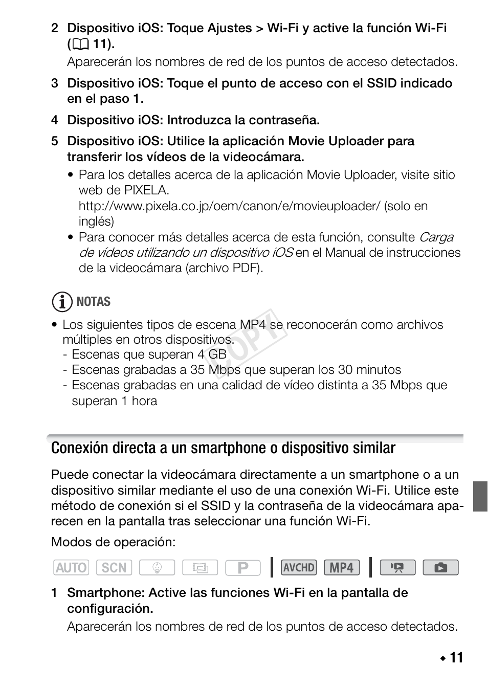 Cop y | Canon LEGRIA HF R48 User Manual | Page 85 / 116