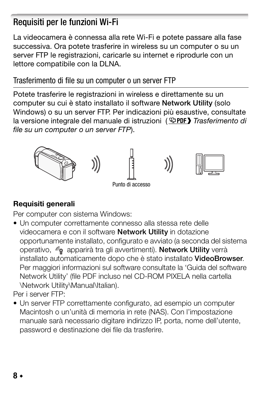 Requisiti per le funzioni wi-fi | Canon LEGRIA HF R38 User Manual | Page 52 / 96