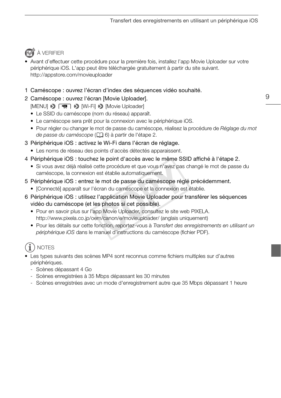 Cop y | Canon LEGRIA HF G30 User Manual | Page 21 / 89