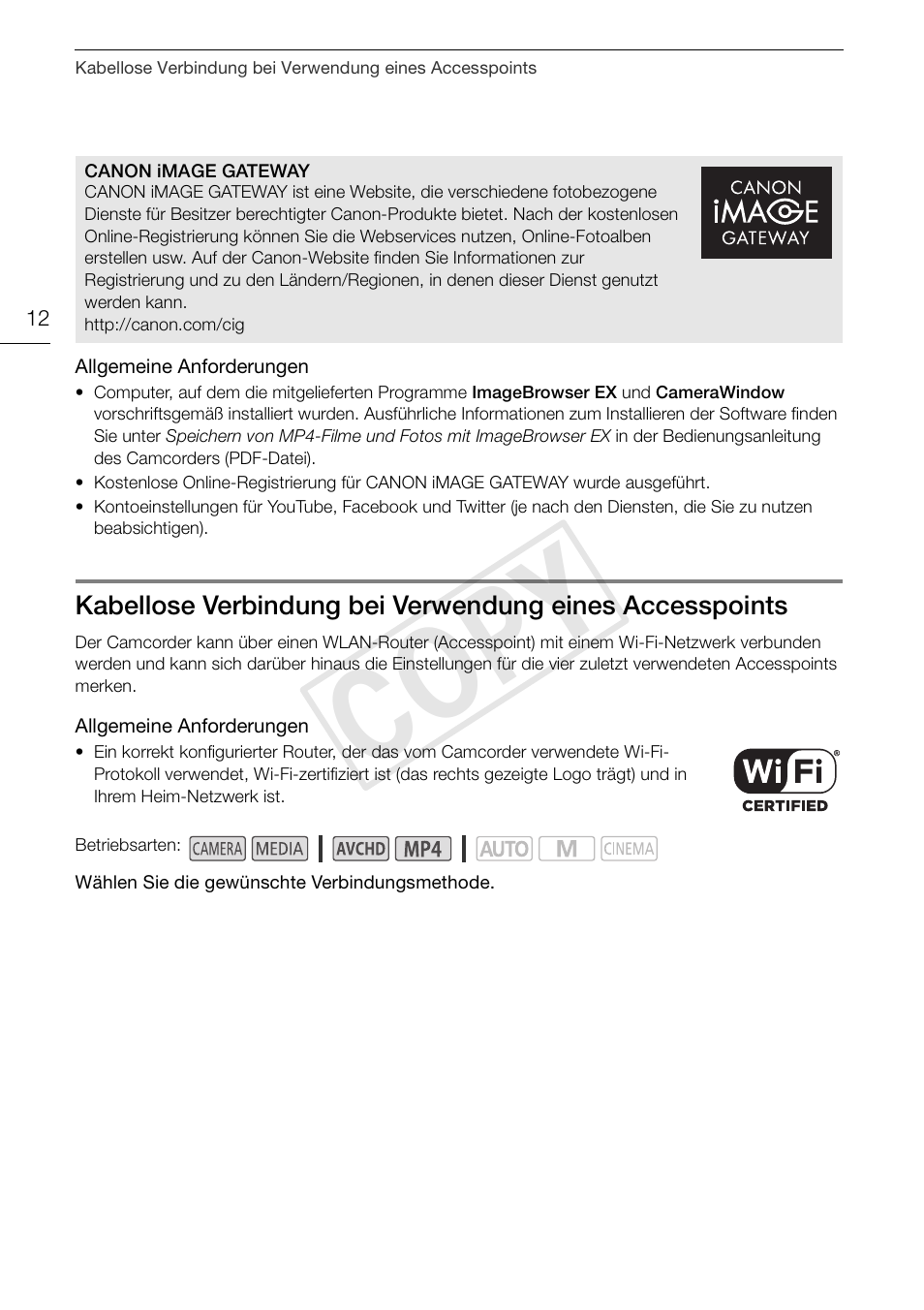 Cop y | Canon LEGRIA HF G30 User Manual | Page 36 / 89