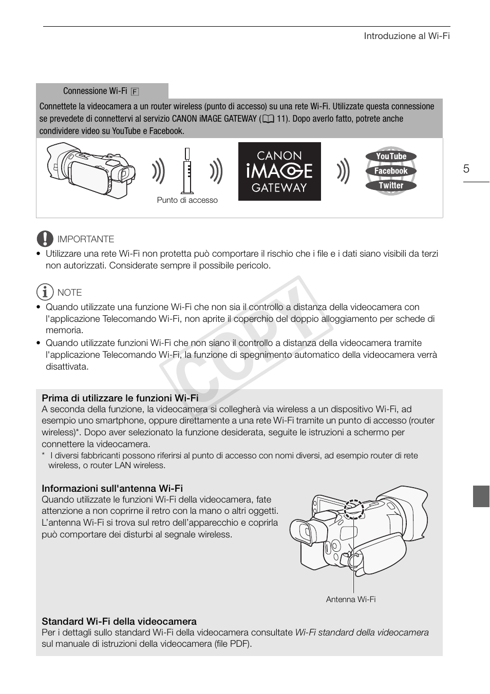 Cop y | Canon LEGRIA HF G30 User Manual | Page 43 / 89