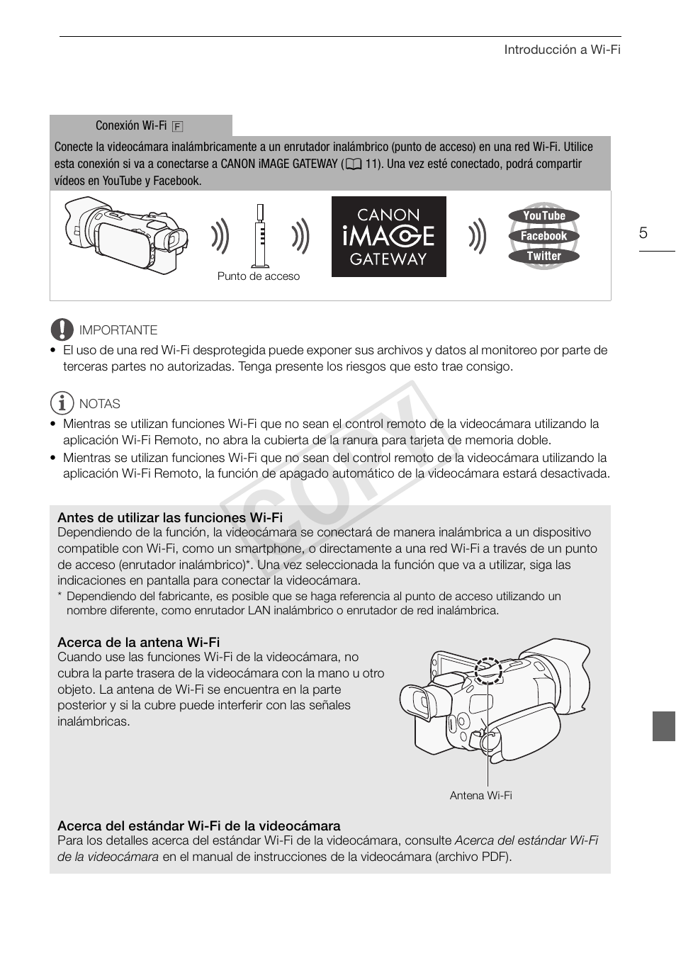 Cop y | Canon LEGRIA HF G30 User Manual | Page 55 / 89