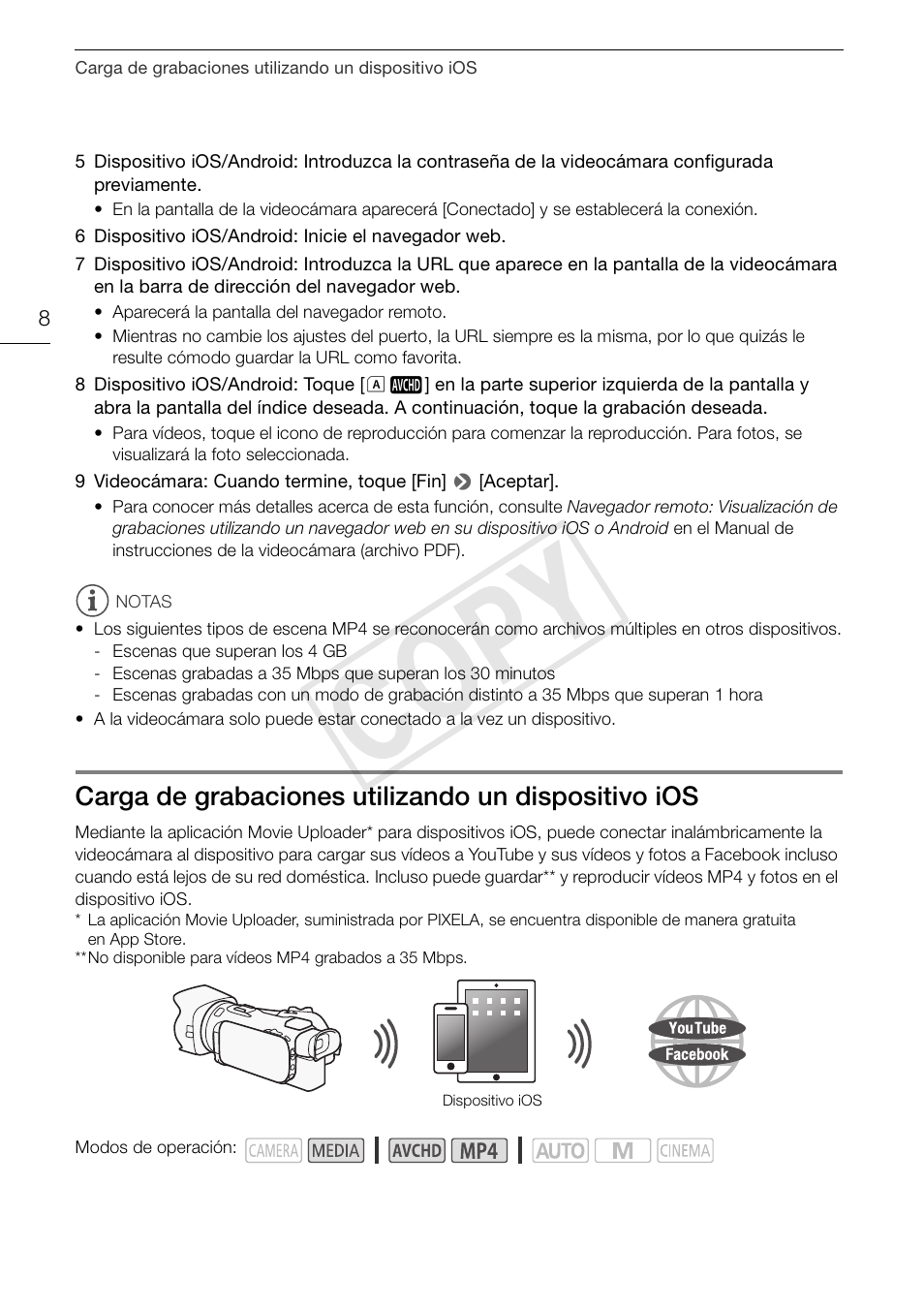 Cop y | Canon LEGRIA HF G30 User Manual | Page 58 / 89