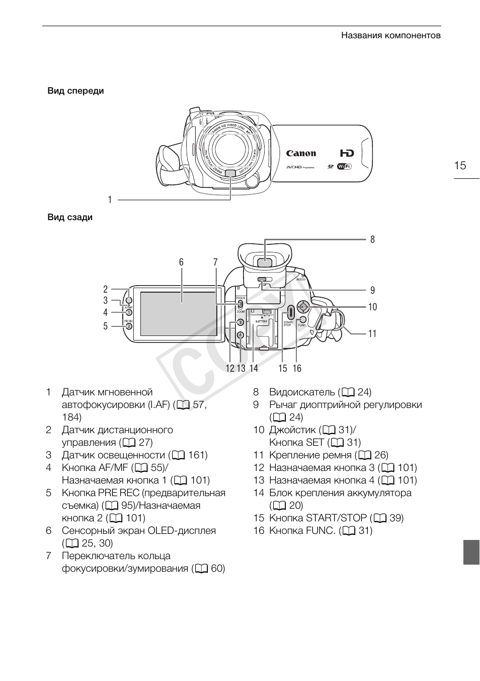 Cop y | Canon XA25 User Manual | Page 15 / 199
