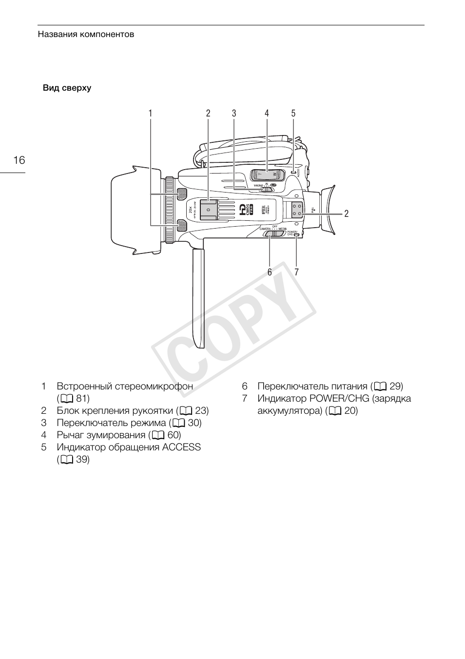 Cop y | Canon XA25 User Manual | Page 16 / 199