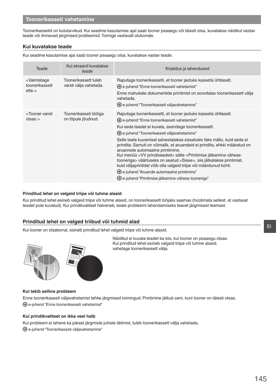 Toonerikasseti vahetamine | Canon i-SENSYS FAX-L410 User Manual | Page 145 / 236