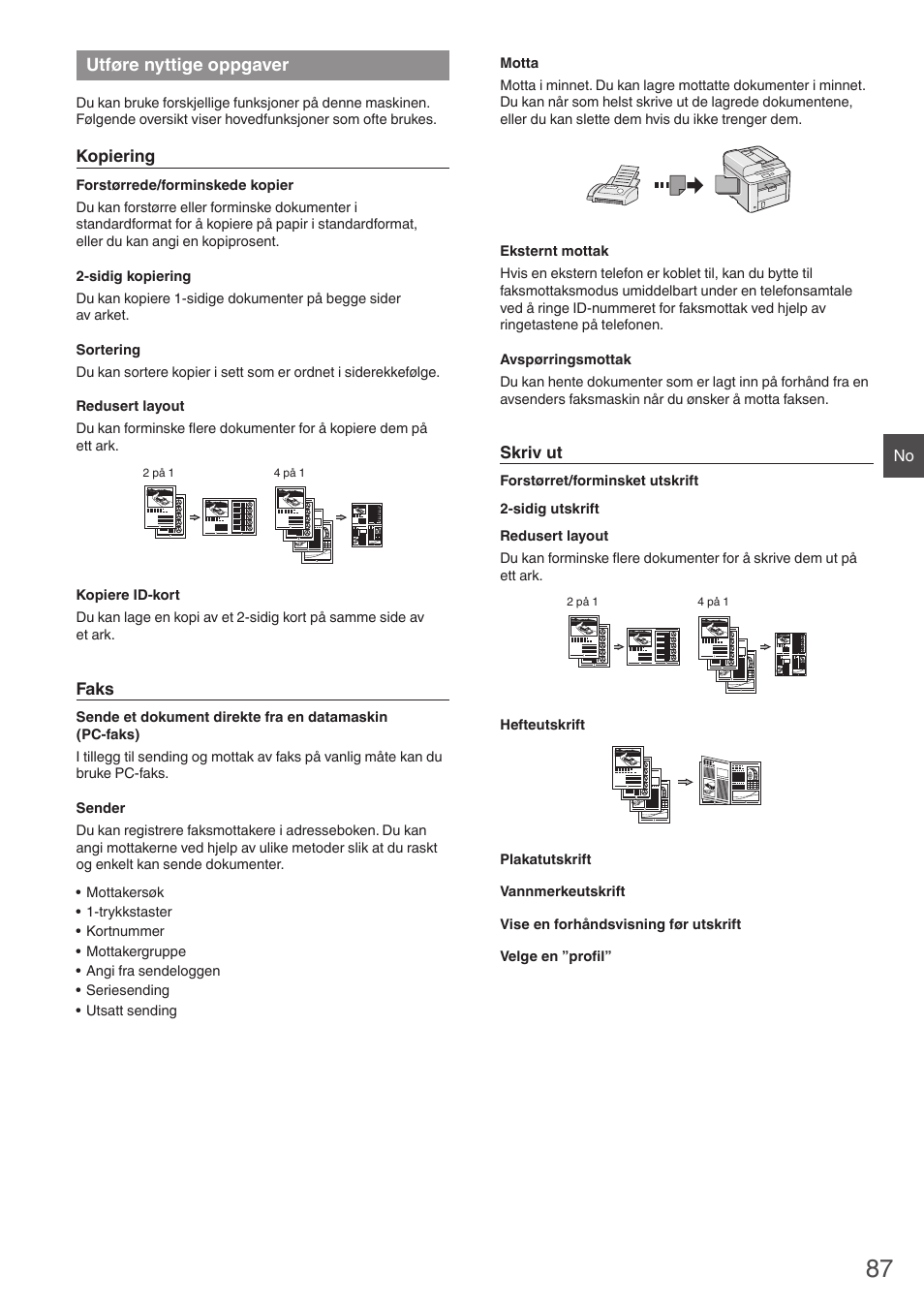 Utføre nyttige oppgaver | Canon i-SENSYS FAX-L410 User Manual | Page 87 / 236