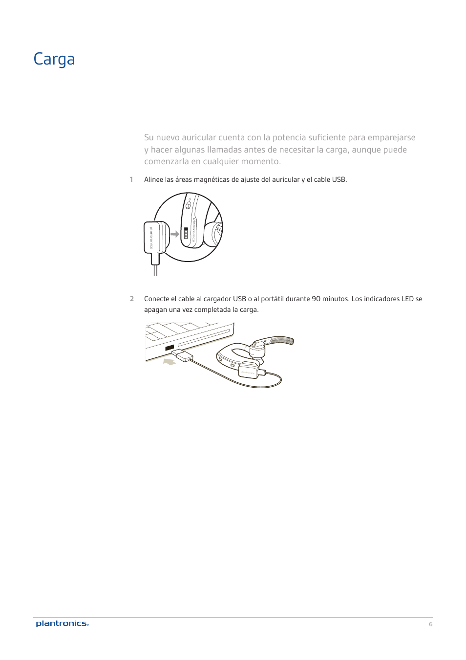 Carga | Plantronics Voyager Legend User Manual | Page 6 / 13
