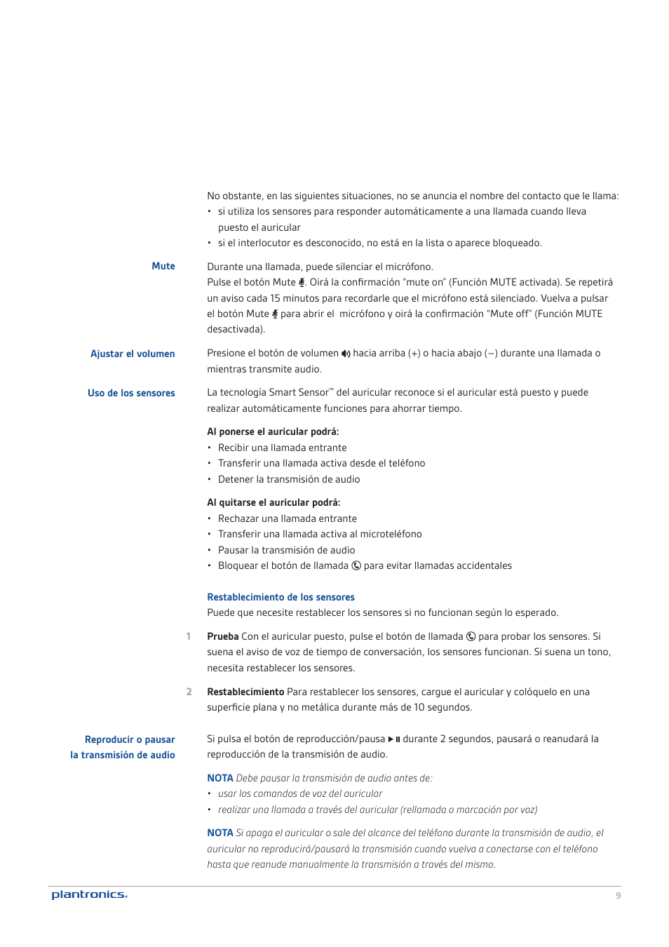 Plantronics Voyager Legend User Manual | Page 9 / 13