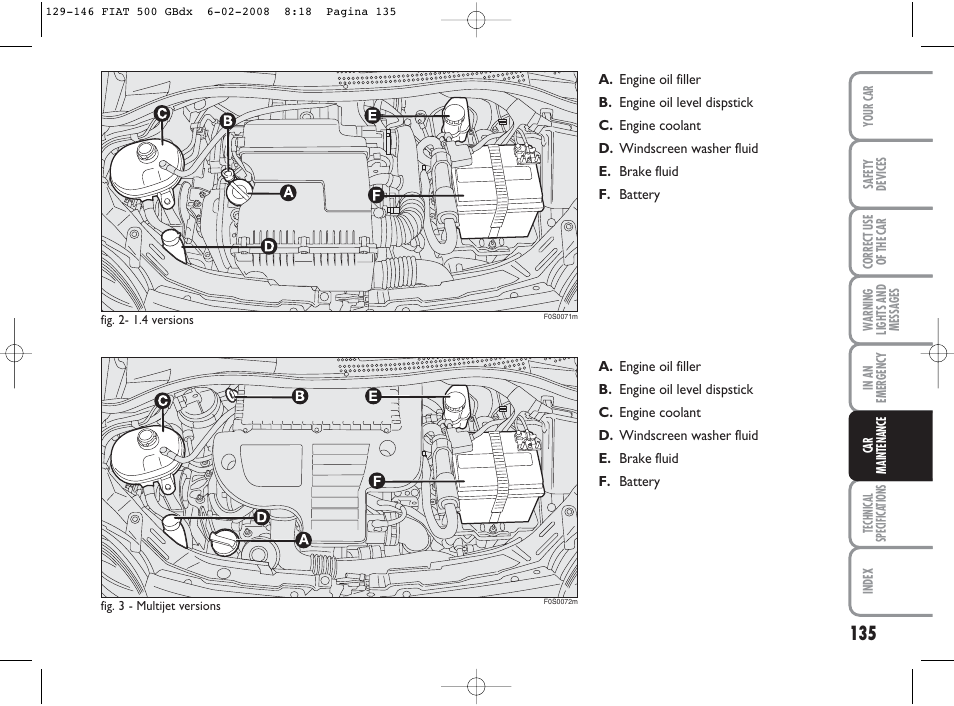 FIAT 500 User Manual | Page 136 / 178