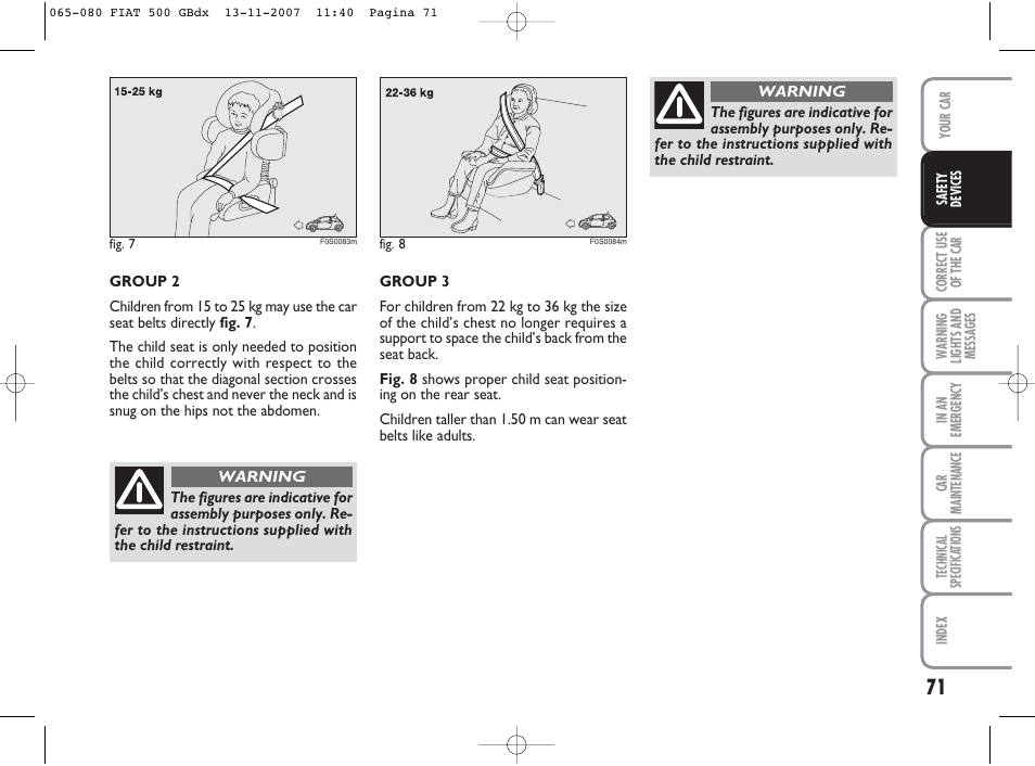FIAT 500 User Manual | Page 72 / 178