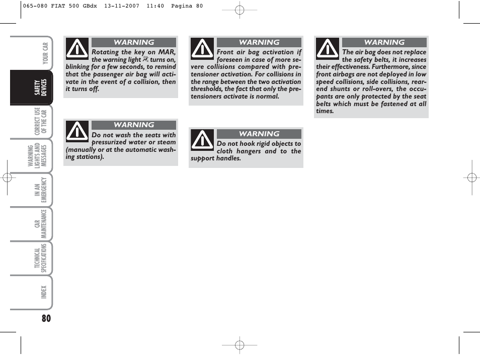 FIAT 500 User Manual | Page 81 / 178