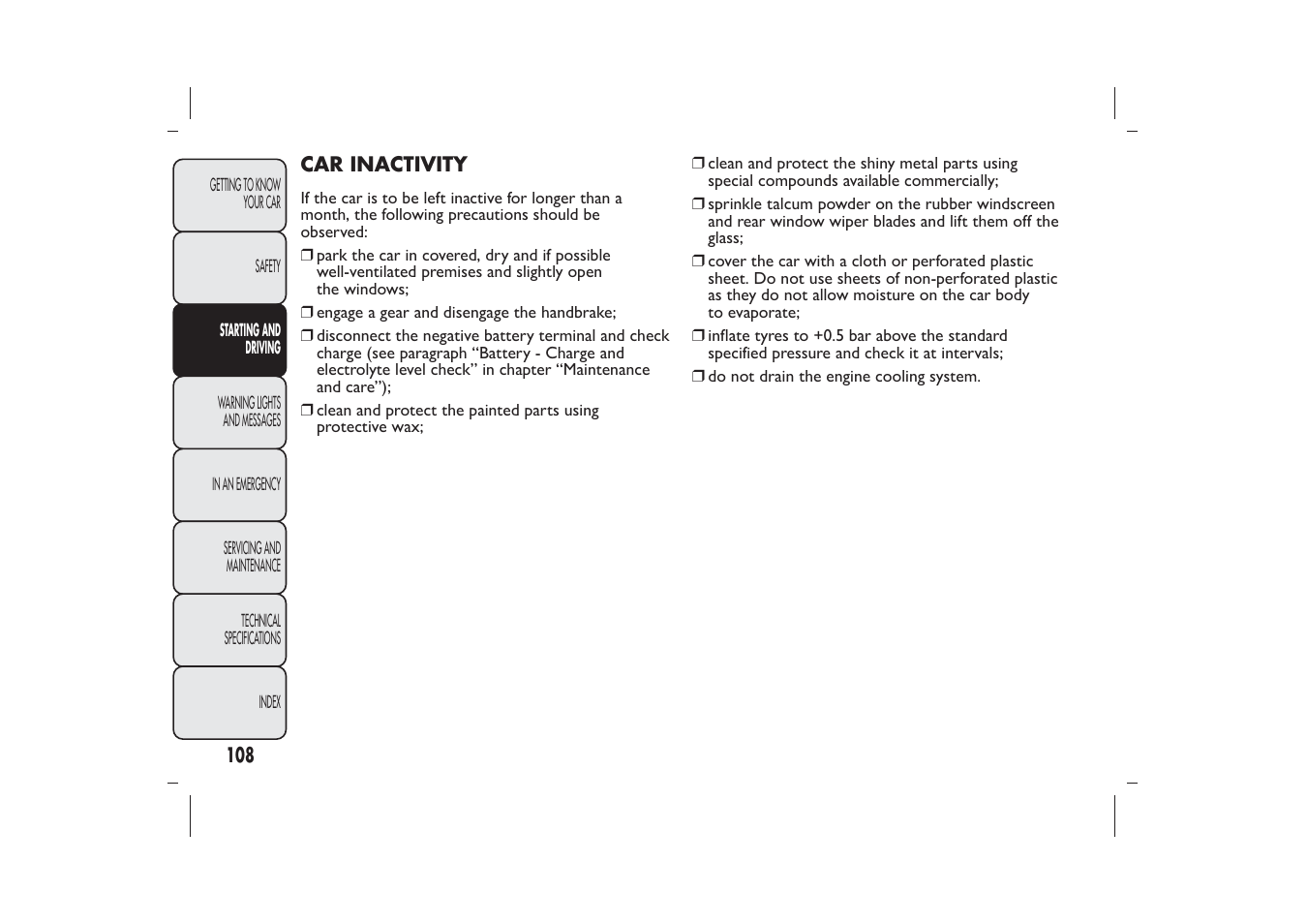 FIAT 500 User Manual | Page 109 / 218