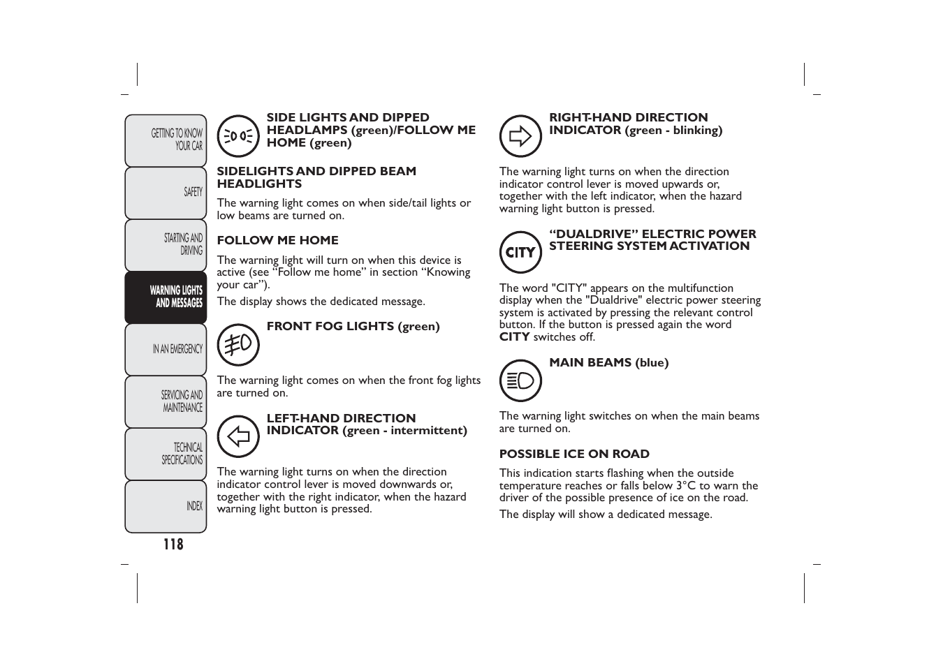 FIAT 500 User Manual | Page 119 / 218