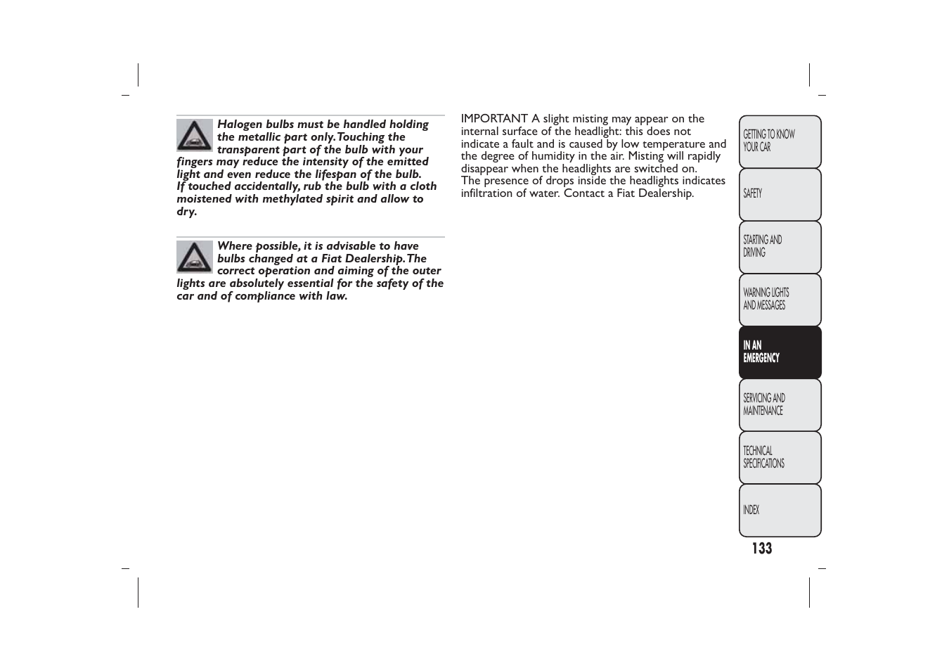 FIAT 500 User Manual | Page 134 / 218