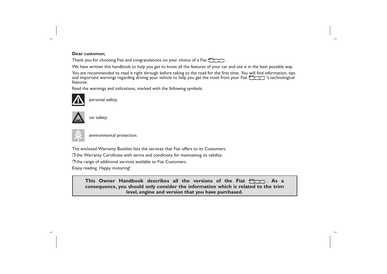 FIAT 500 User Manual | Page 2 / 218