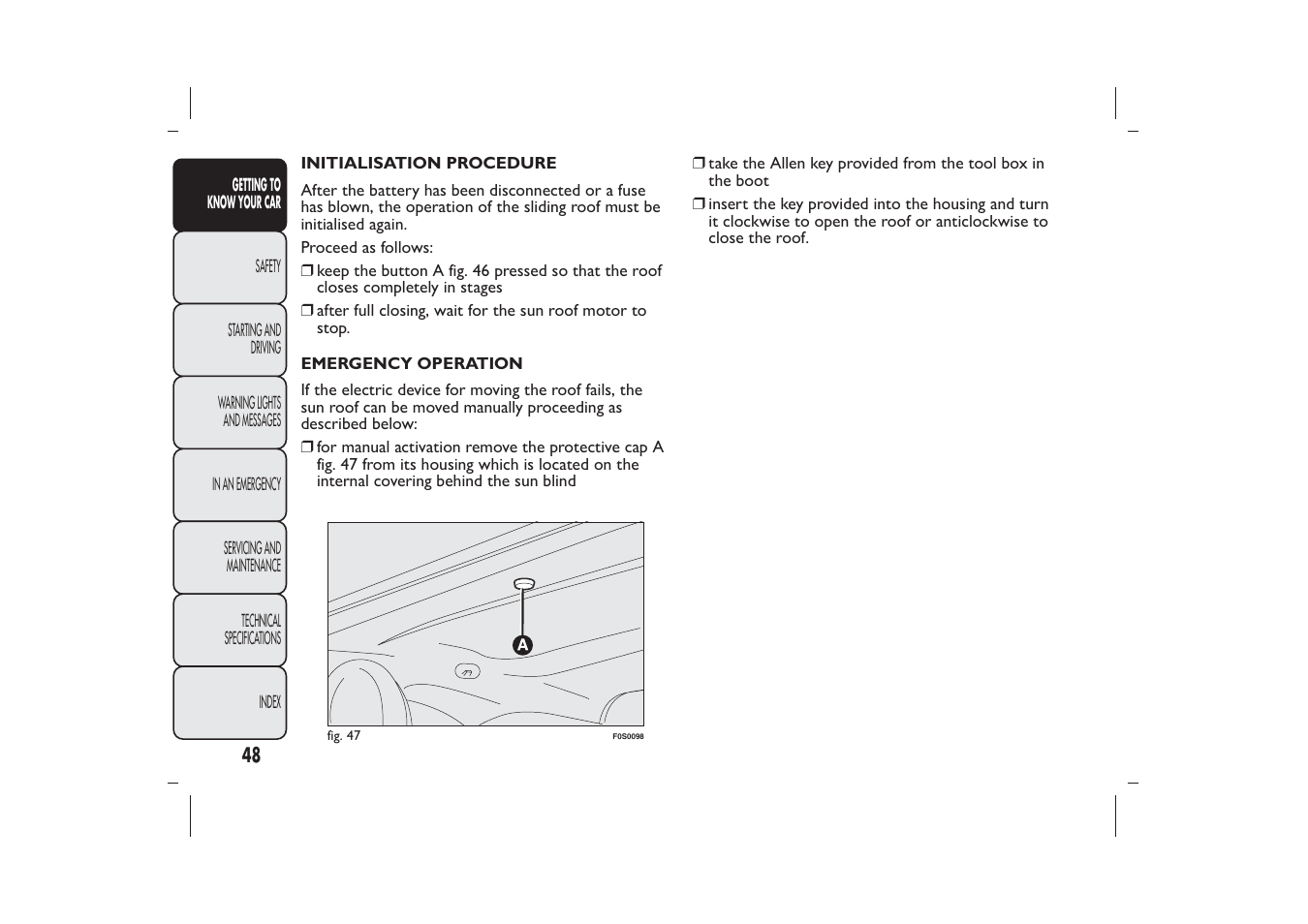 FIAT 500 User Manual | Page 49 / 218
