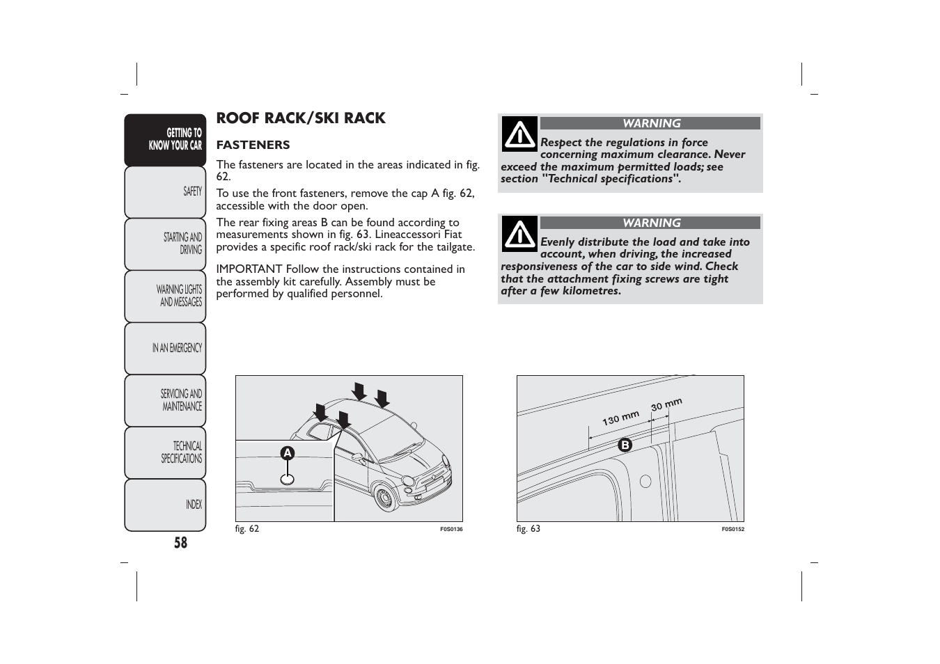 FIAT 500 User Manual | Page 59 / 218
