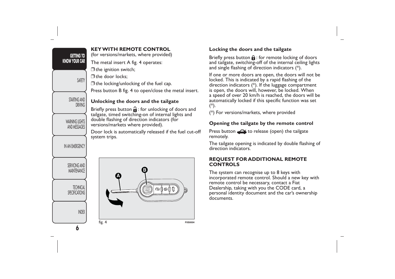FIAT 500 User Manual | Page 7 / 218