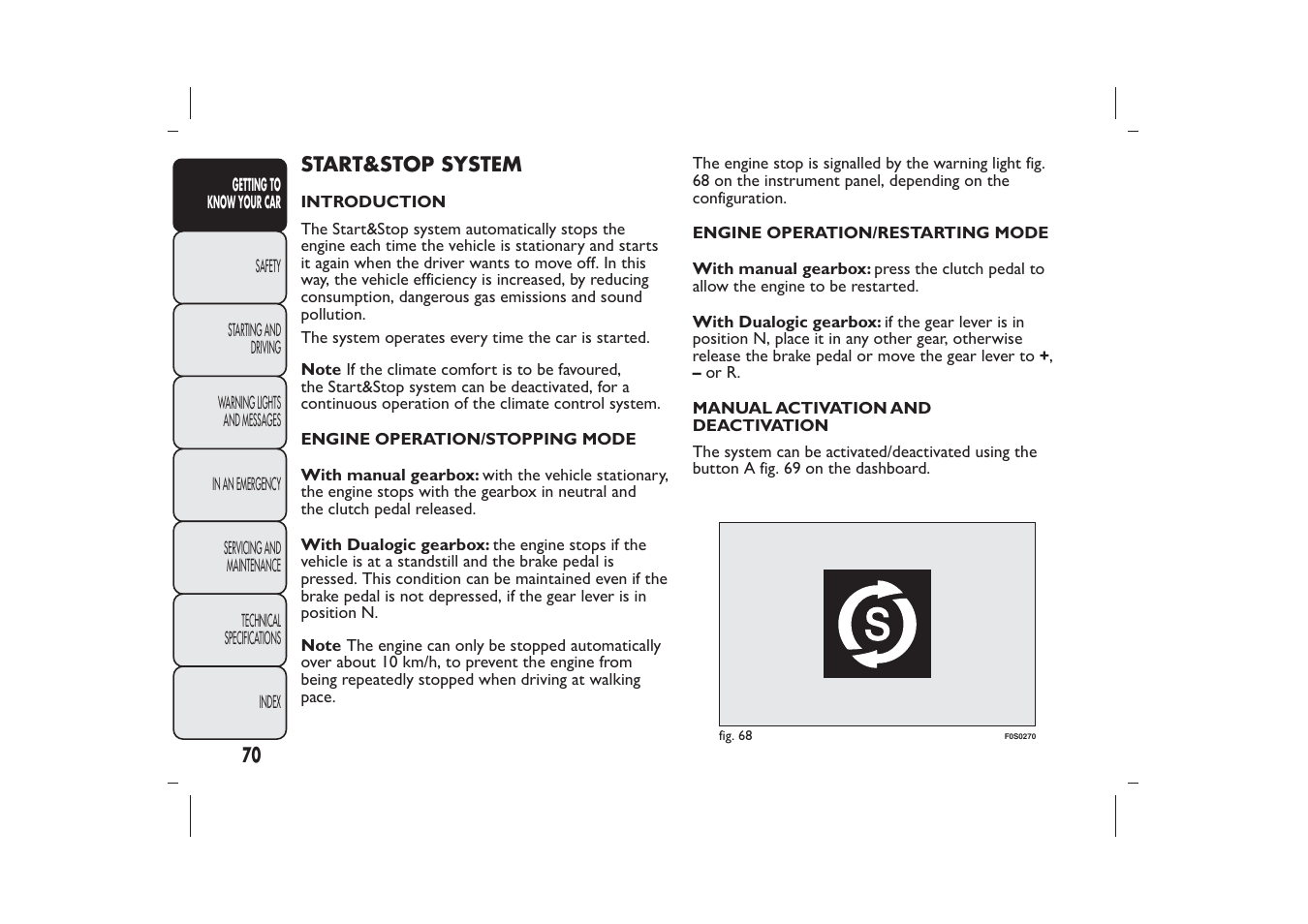 FIAT 500 User Manual | Page 71 / 218