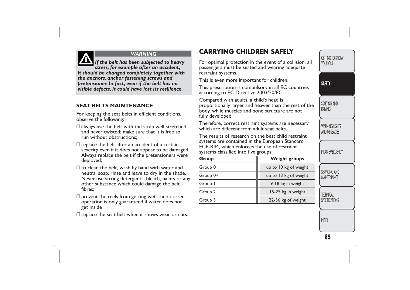 FIAT 500 User Manual | Page 86 / 218