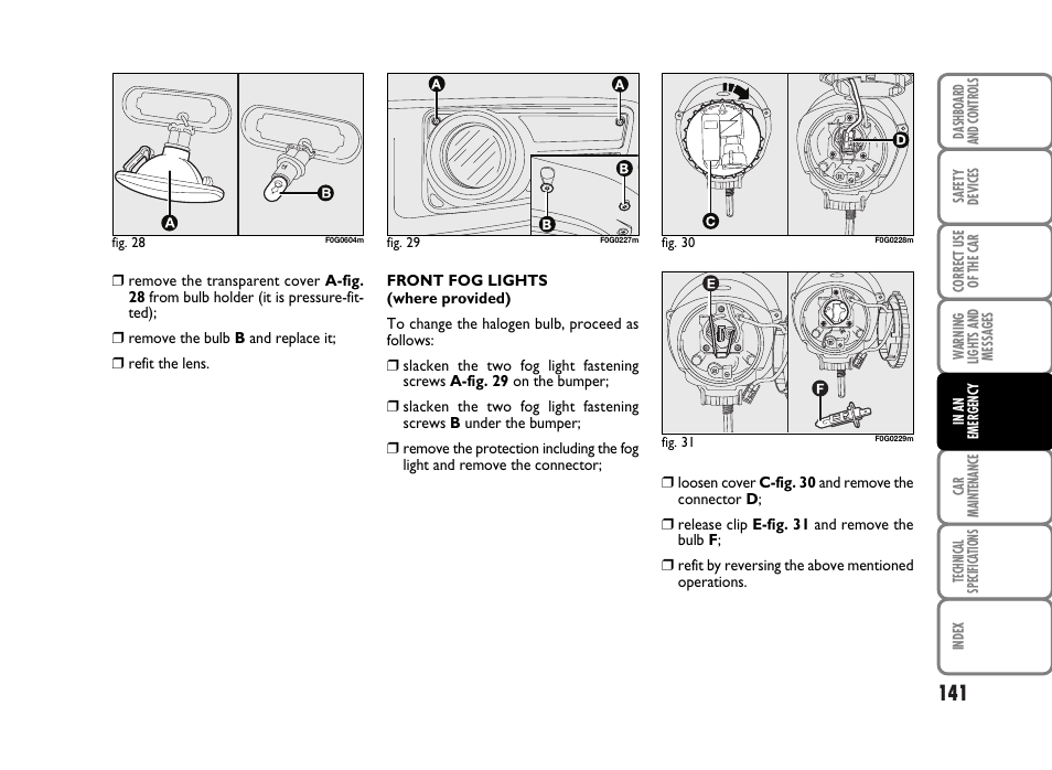 FIAT Panda Classic User Manual | Page 143 / 207