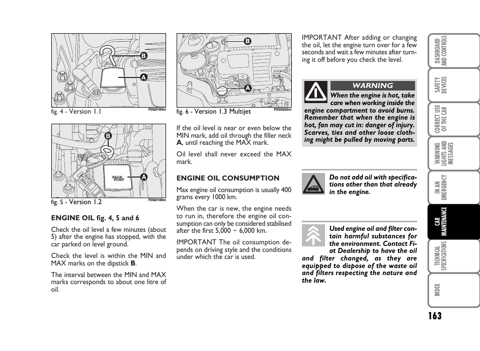 FIAT Panda Classic User Manual | Page 165 / 207