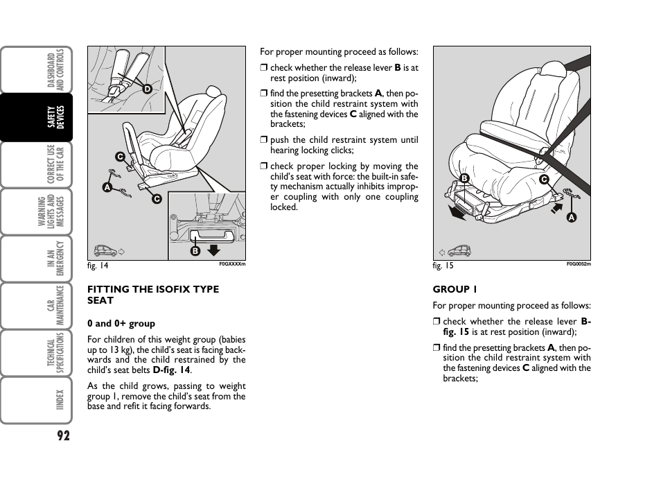 FIAT Panda Classic User Manual | Page 94 / 207