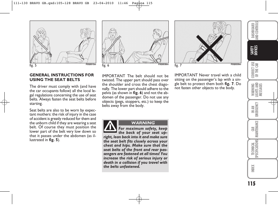 FIAT Bravo User Manual | Page 117 / 263