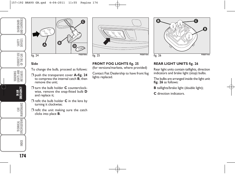 FIAT Bravo User Manual | Page 176 / 263