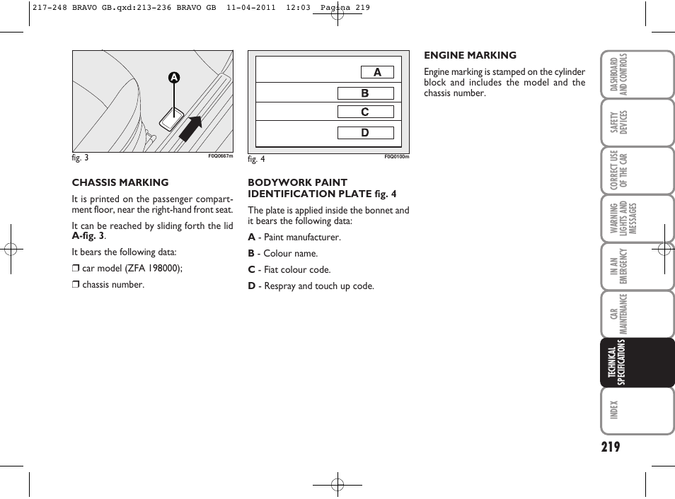FIAT Bravo User Manual | Page 221 / 263