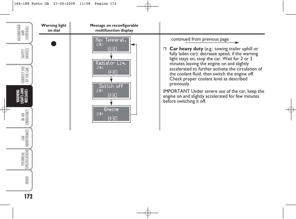 FIAT Punto User Manual | Page 173 / 282