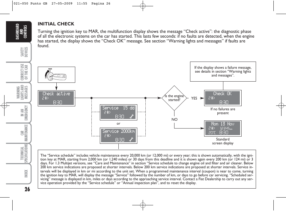 FIAT Punto User Manual | Page 27 / 282