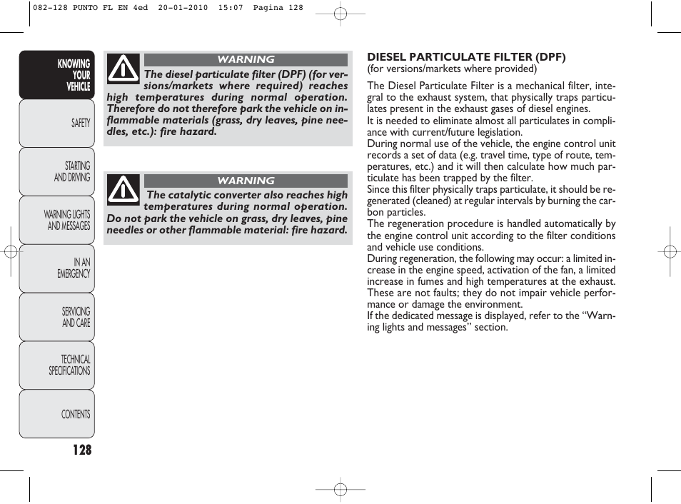 FIAT Punto Evo User Manual | Page 129 / 270