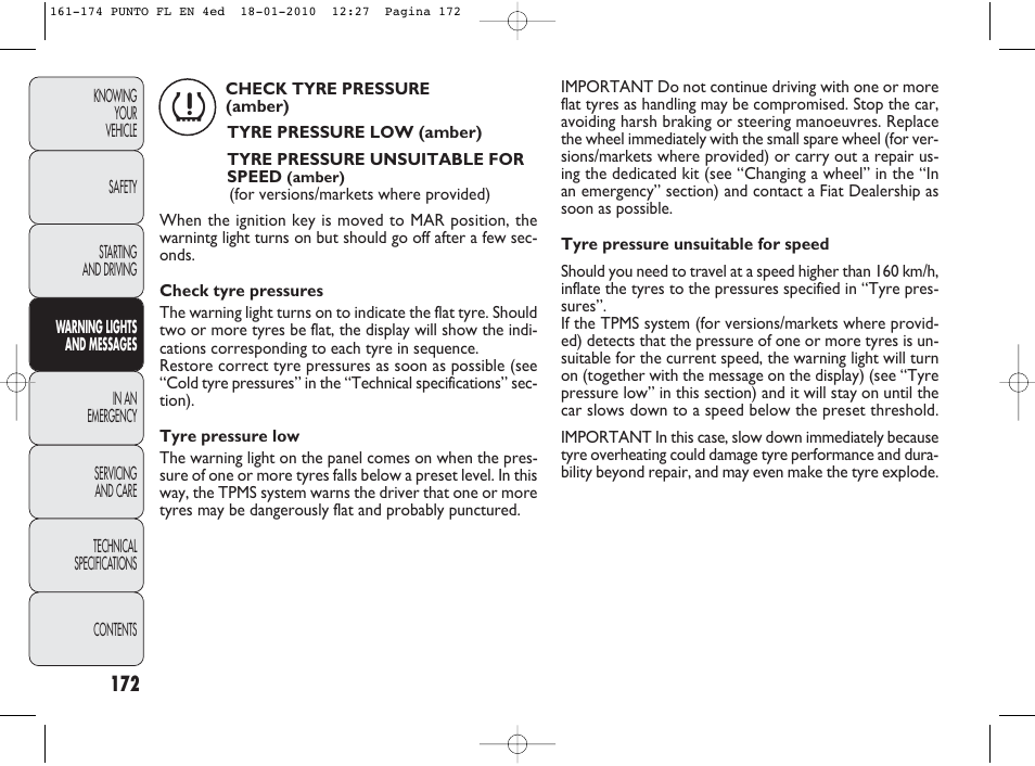 FIAT Punto Evo User Manual | Page 173 / 270