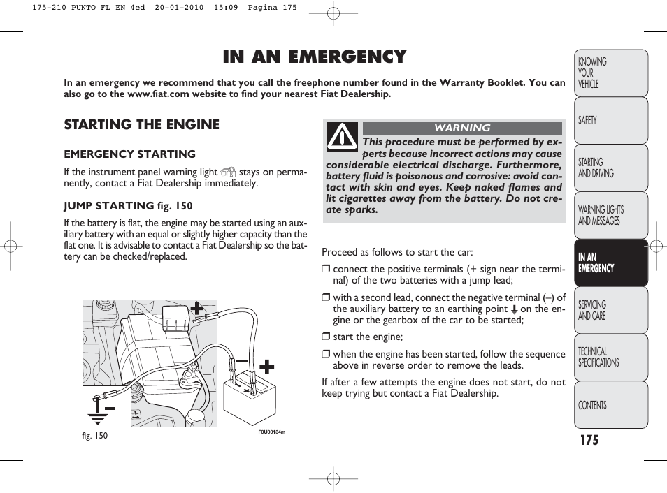 FIAT Punto Evo User Manual | Page 176 / 270