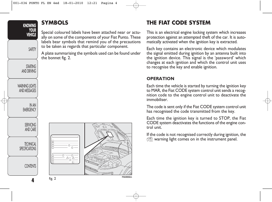 FIAT Punto Evo User Manual | Page 5 / 270