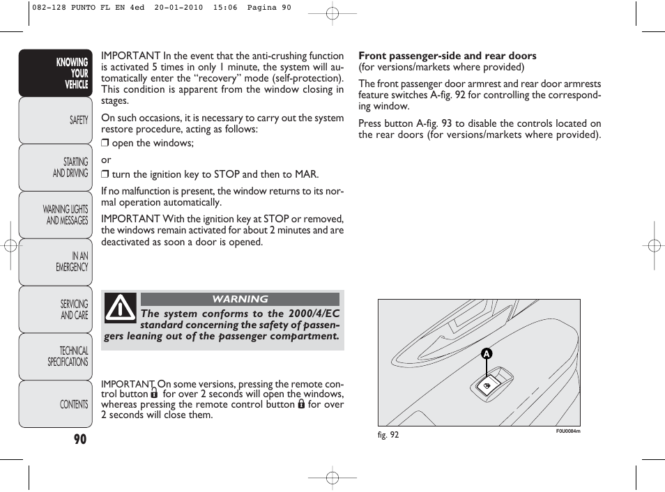 FIAT Punto Evo User Manual | Page 91 / 270