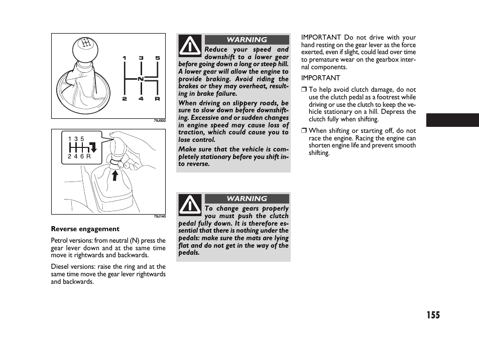 FIAT Sedici User Manual | Page 156 / 266