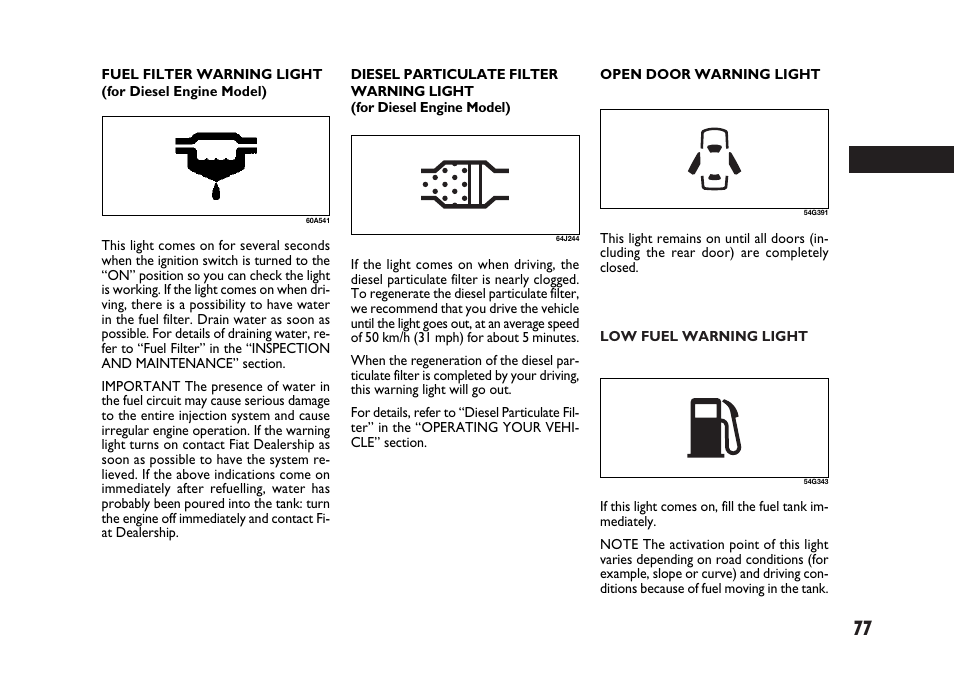 FIAT Sedici User Manual | Page 78 / 266