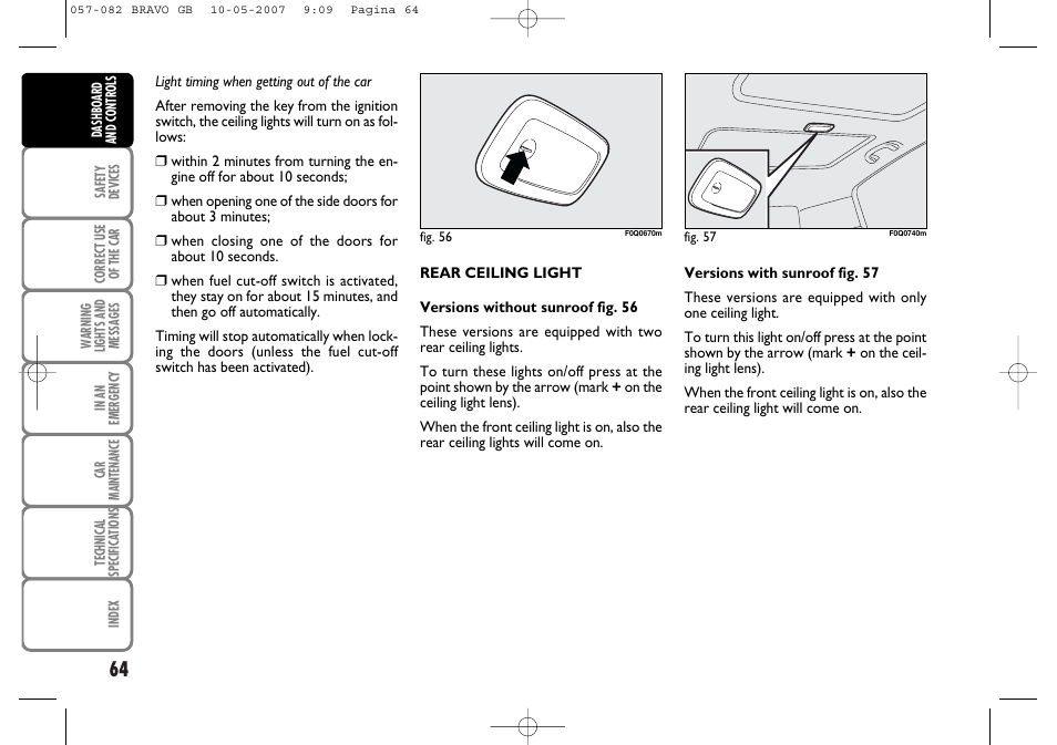 FIAT Bravo User Manual | Page 65 / 246