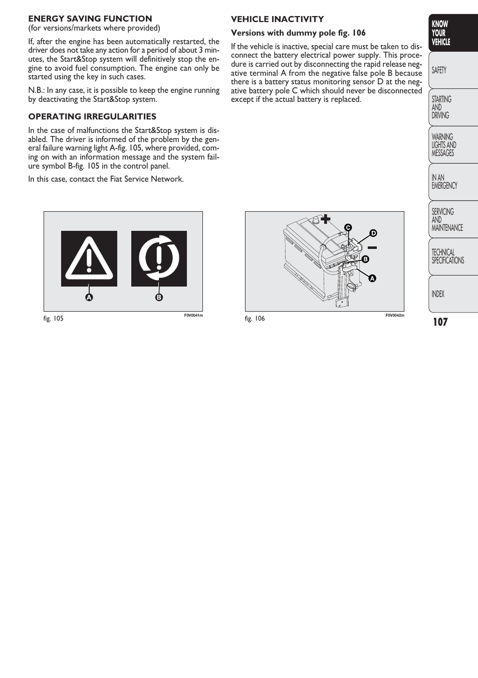 FIAT Nuovo Doblo' Panorama User Manual | Page 108 / 274