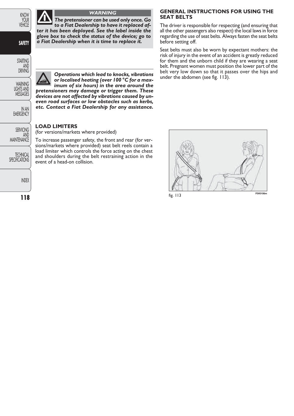 FIAT Nuovo Doblo' Panorama User Manual | Page 119 / 274
