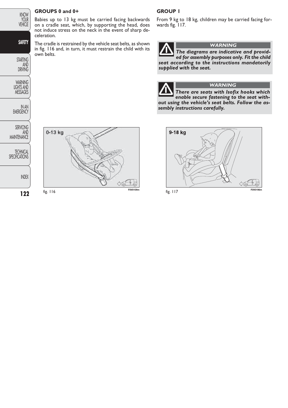 FIAT Nuovo Doblo' Panorama User Manual | Page 123 / 274