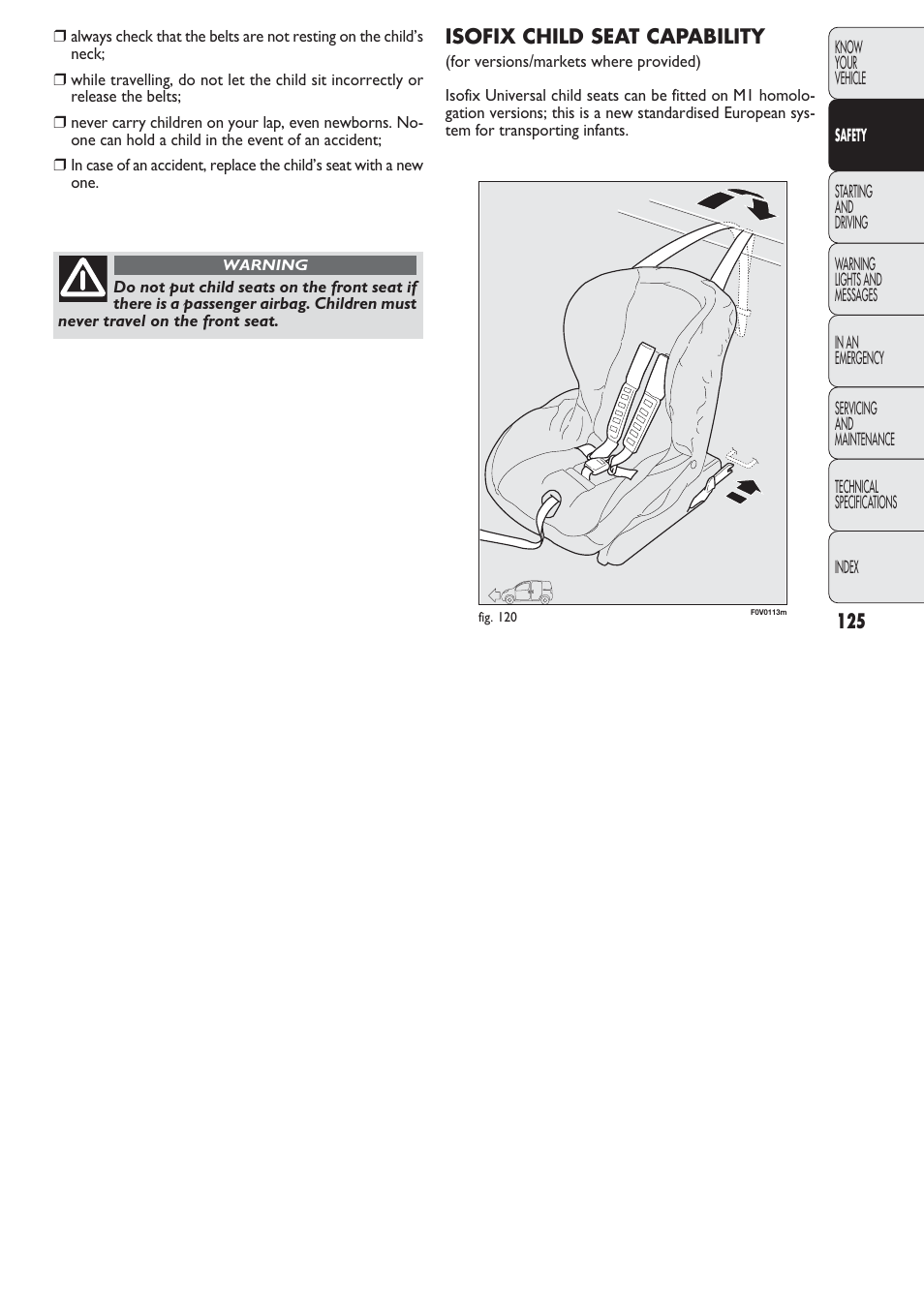 FIAT Nuovo Doblo' Panorama User Manual | Page 126 / 274