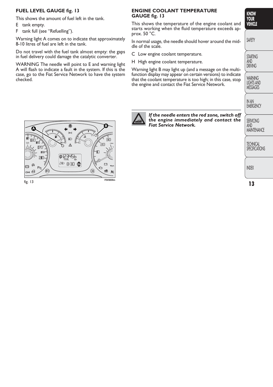 FIAT Nuovo Doblo' Panorama User Manual | Page 14 / 274