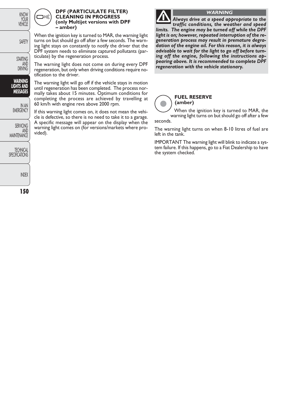 FIAT Nuovo Doblo' Panorama User Manual | Page 151 / 274
