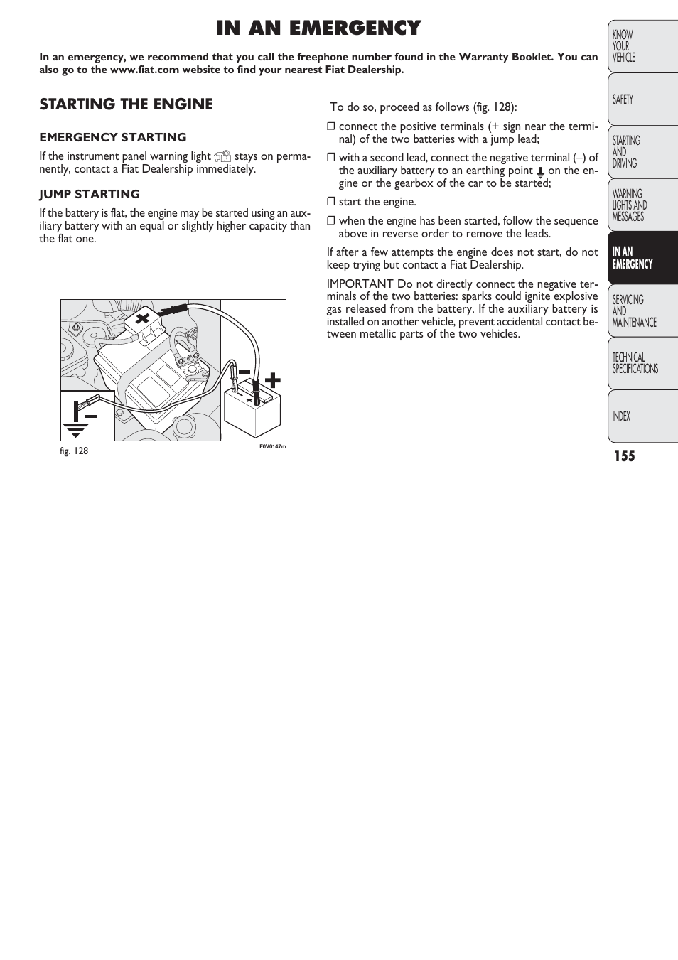 FIAT Nuovo Doblo' Panorama User Manual | Page 156 / 274