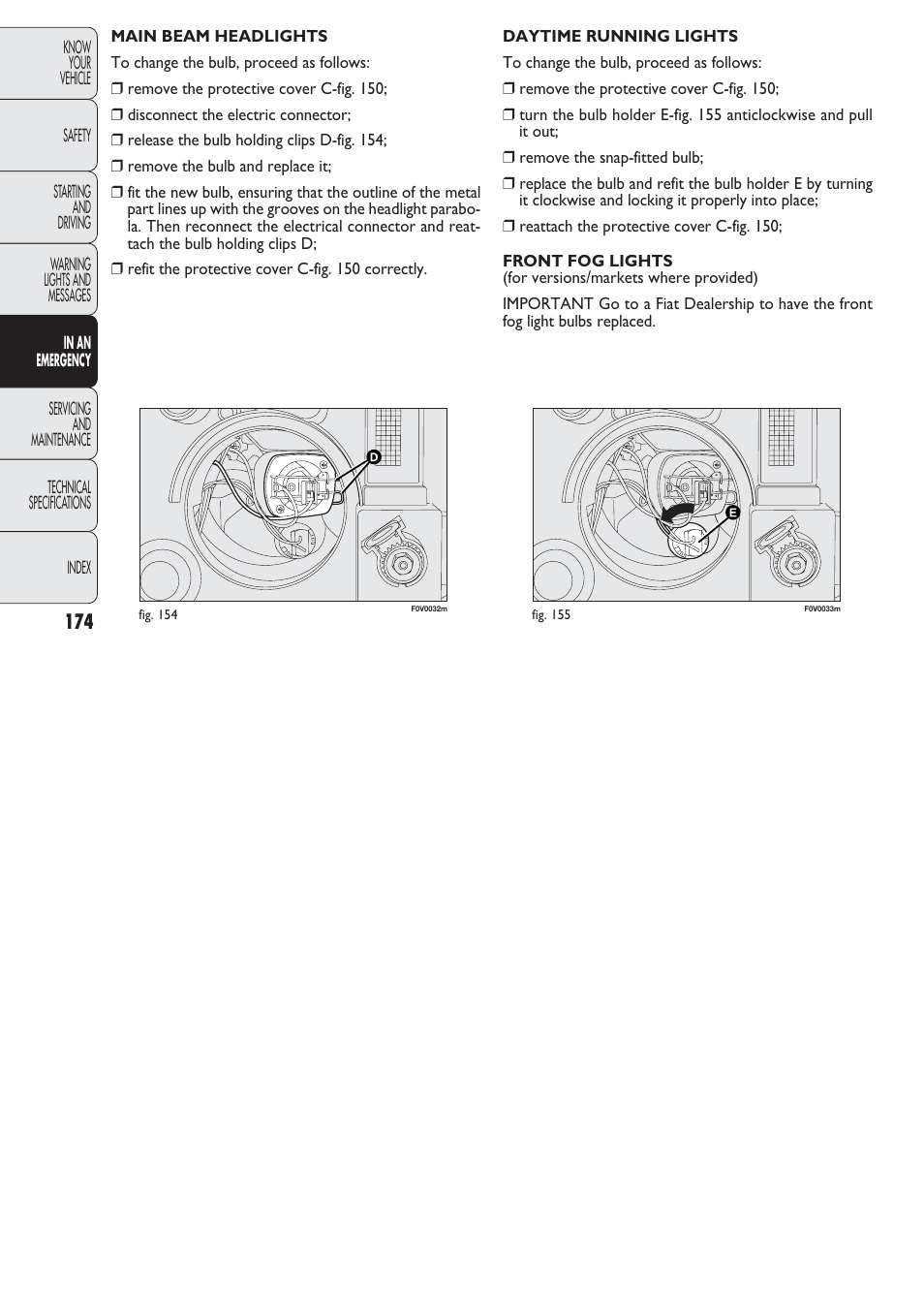FIAT Nuovo Doblo' Panorama User Manual | Page 175 / 274